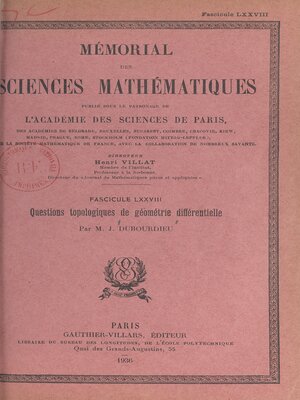 cover image of Questions topologiques de géométrie différentielle